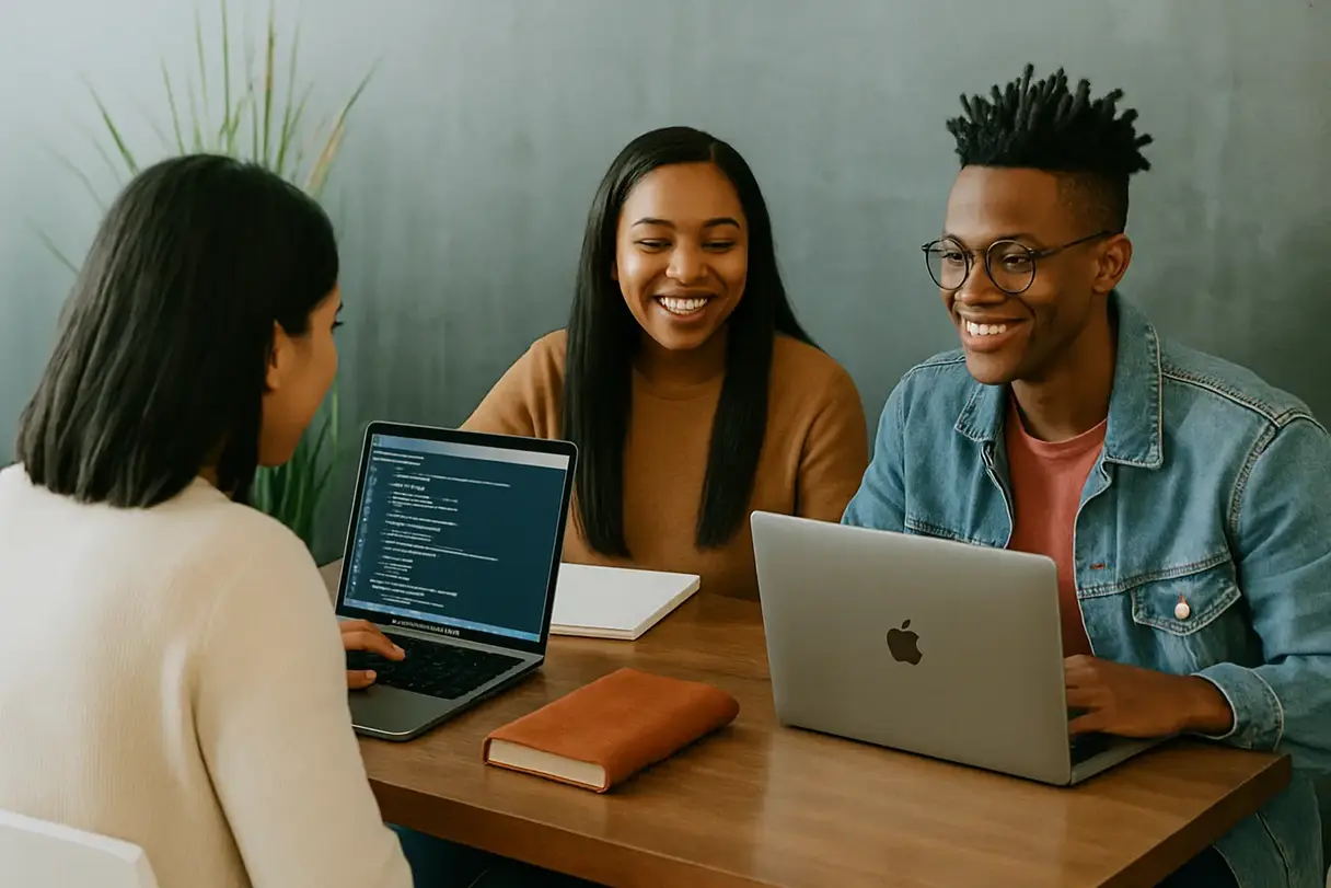 A professional team collaborating in a modern Kenyan office